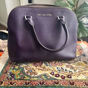 Michael Kors Purple Satchel Structured Dome Bag